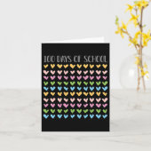 Days of School Hearts 100e  lerarenretro Kaart (Gele Bloem)