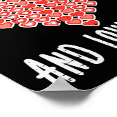 Days of School Lovin It Hearts Valentijnsdag Girl Poster (Hoek)