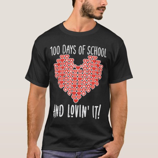 Days of School Lovin It Hearts Valentijnsdag Girl T-shirt (Voorkant)