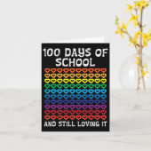 Days of School nog steeds liefdevol het harten 100 Kaart (Gele Bloem)