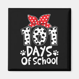 Days of School Schattigee hond Happy 100th Day Stu Magneet