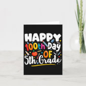 Days of School Teacher Gift 100e dag van het 5e le Kaart (Voorkant)