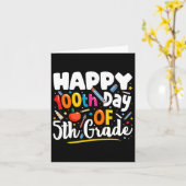 Days of School Teacher Gift 100e dag van het 5e le Kaart (Gele Bloem)
