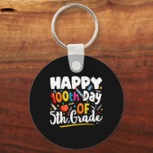 Days of School Teacher Gift 100e dag van het 5e le Sleutelhanger (Voorkant)