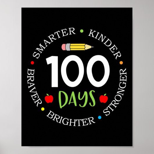 Days of School Teacher Team Kinder Groei Mindset 1 Poster (Voorkant)