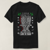 Days of Teaching Math XMas Christmas Gifts For T-shirt (Design voorkant)