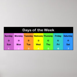 Days of the Week Poster