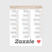 Days of the week sticker sheet (Vel)