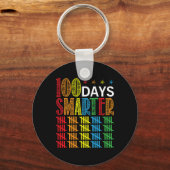 Days Smarter Happy 100ste dag van de School Studen Sleutelhanger (Voorkant)