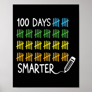 Days Smarter Pencil markeert 100 dagen school Poster