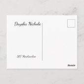 Daysha Nichole McGinnis, briefkaart (Achterkant)
