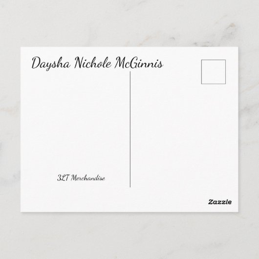 Daysha Nichole McGinnis, strand, Briefkaart (Achterkant)