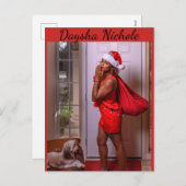 Daysha Nichole, Miss Santa, briefkaart (Voorkant / Achterkant)