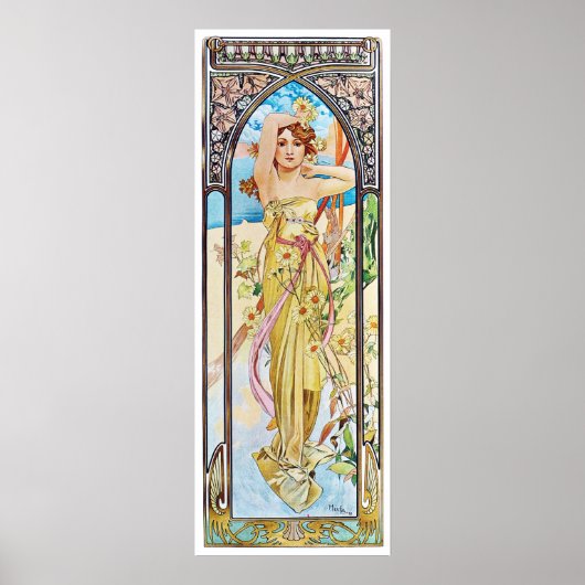 Daytime, Alphonse Mucha Poster (Voorkant)
