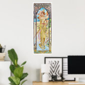 Daytime, Alphonse Mucha Poster (Thuiskantoor)