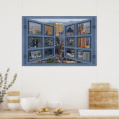 Daytime Las Vegas Strip 6 Pane Open Poster (Keuken)