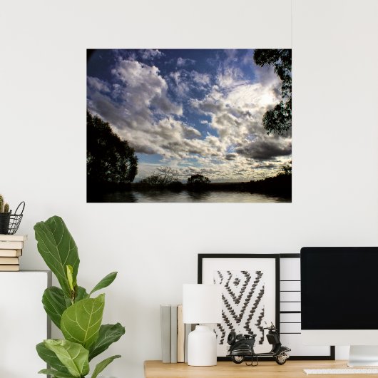 DAYTIME VERANDAH UITZICHT Poster (Thuiskantoor)