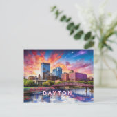 Dayton Abstracte kunst Briefkaart (Staand voorkant)