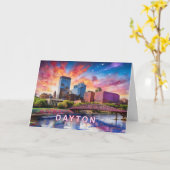 Dayton Abstracte Kunst Kaart (Gele Bloem)