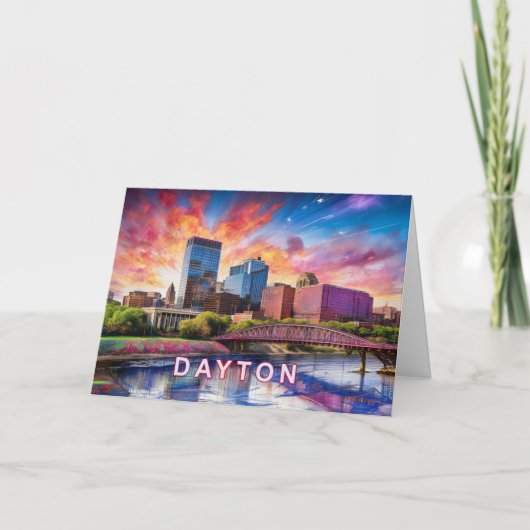 Dayton Abstracte Kunst Kaart (Voorkant)