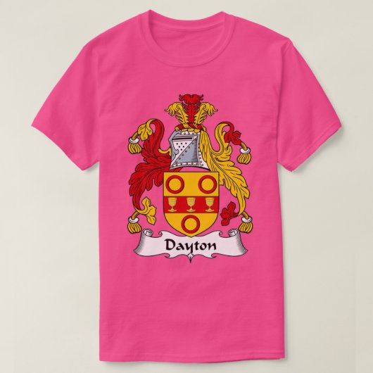 Dayton Coat of Arms Family Crest T-shirt (Design voorkant)