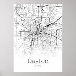 Dayton Map - Ohio - City Map Poster