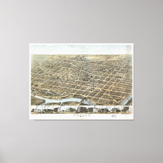 Dayton, Ohio (1870) Canvas Afdruk (Voorkant)