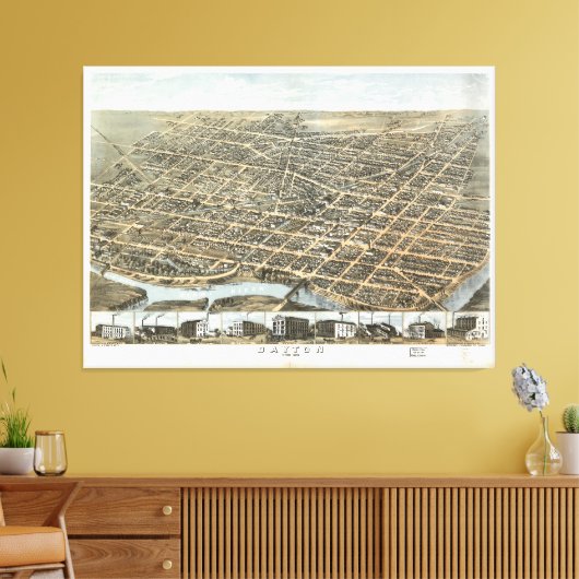 Dayton, Ohio (1870) Canvas Afdruk (Insitu (Woonkamer))