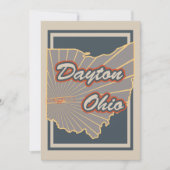 Dayton, Ohio Art Print - Reiskunstwerk v2 (Voorkant)