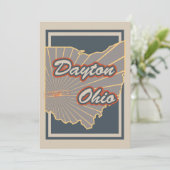 Dayton, Ohio Art Print - Reiskunstwerk v2 (Staand voorkant)