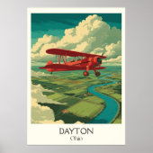 Dayton Ohio Aviation Geboorteplaats Wright Brother Poster (Voorkant)