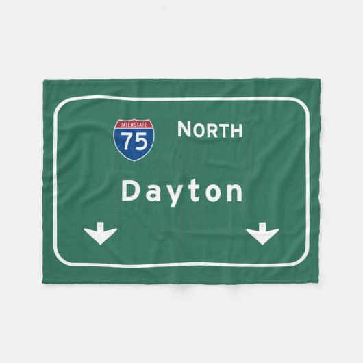 Dayton Ohio oh Interstate Highway Freeway : Fleece Deken (Voorkant (Horizontaal))