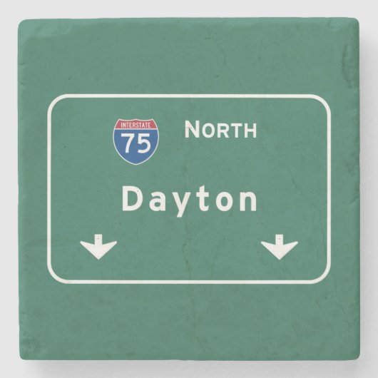 Dayton Ohio oh Interstate Highway Freeway : Stenen Onderzetter (Voorkant)