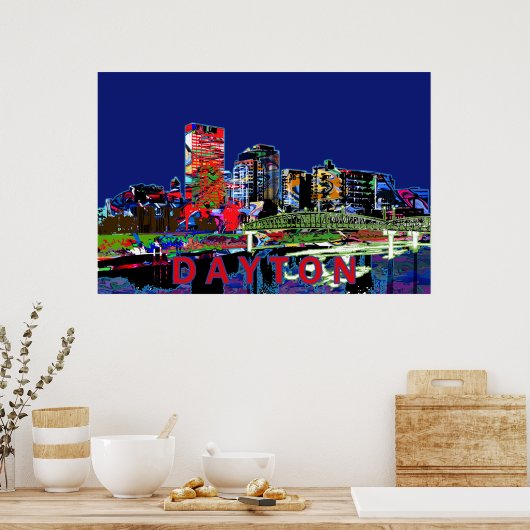 Dayton, Ohio op graffiti Poster (Keuken)