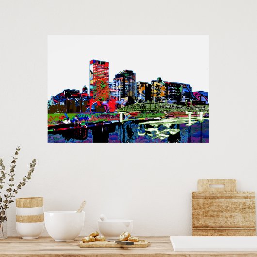 Dayton, Ohio op graffiti Poster (Keuken)