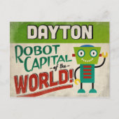 Dayton Ohio Robot - Funny  Briefkaart (Voorkant)