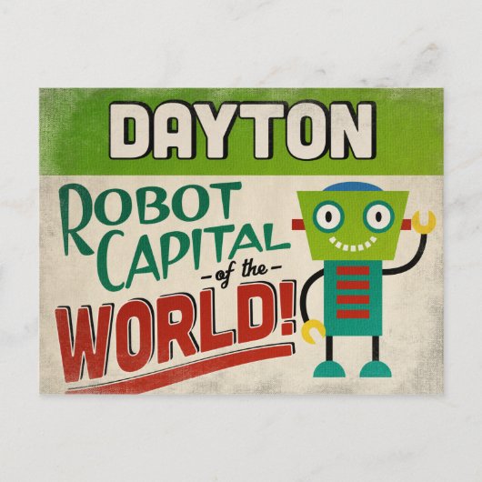 Dayton Ohio Robot - Funny Briefkaart (Voorkant)