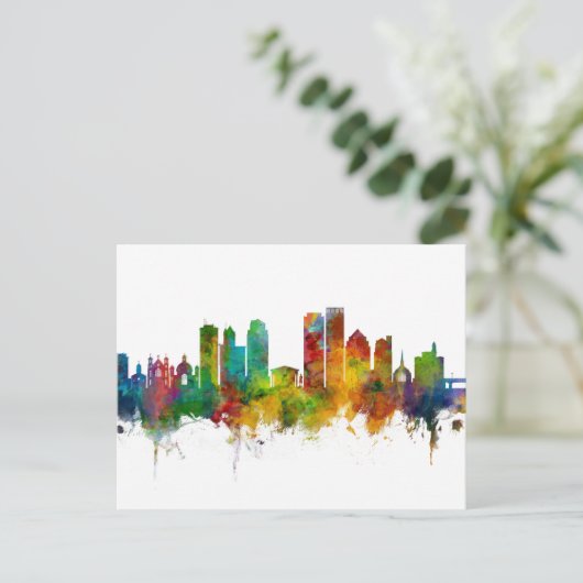 Dayton Ohio Skyline Briefkaart (Staand voorkant)