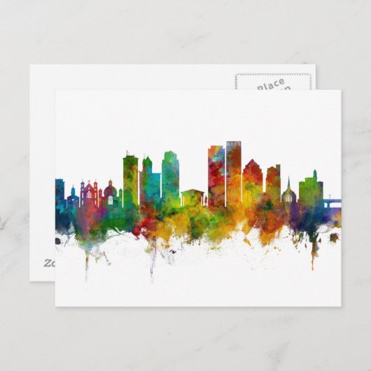 Dayton Ohio Skyline Briefkaart (Voorkant / Achterkant)