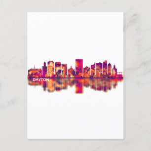 Dayton Ohio Skyline Feestdagenkaart