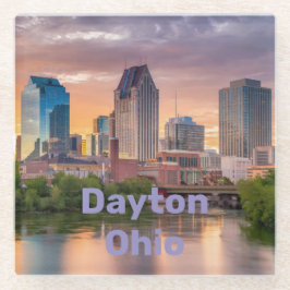 Dayton Ohio Square Glass Onderzetter