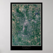 Dayton Ohio van Space Satellite Map Poster (Voorkant)