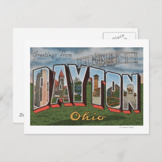 Dayton, Ohio (Wright Brothers Plane) Briefkaart (Voorkant / Achterkant)