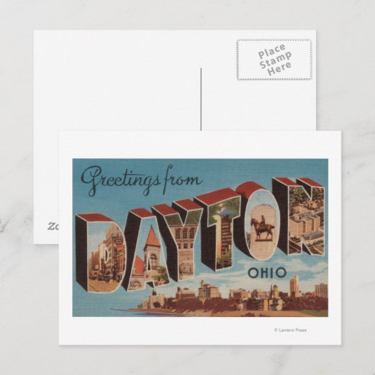 Dayton, OhioLarge Letter ScenesDayton, OH Briefkaart (Voorkant / Achterkant)