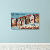 Dayton, OhioLarge Letter ScenesDayton, OH Canvas Afdruk (Insitu (Houten vloer))