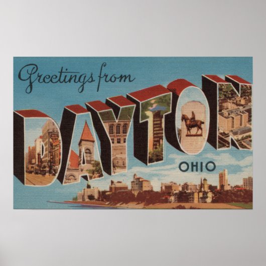 Dayton, OhioLarge Letter ScenesDayton, OH Poster (Voorkant)