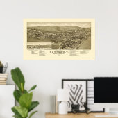 Dayton, WA Panoramic Map - 1884 Poster (Thuiskantoor)
