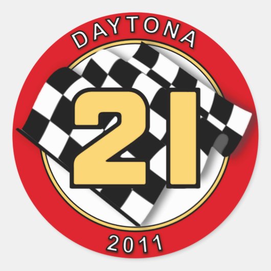 DAYTONA 2011 Auto 21 Sticker (Voorkant)