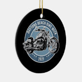 Daytona Beach Bike Week 2021 Keramisch Ornament (Rechts)