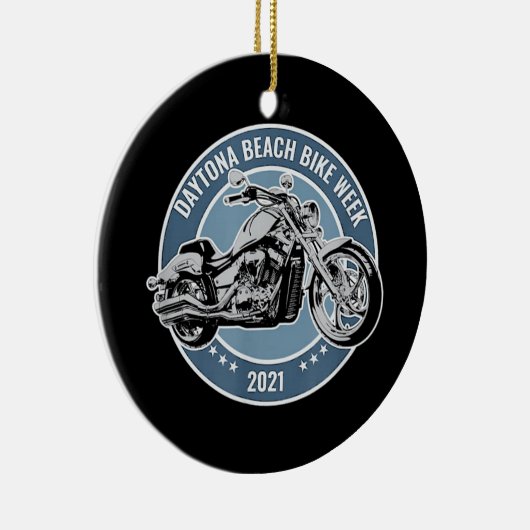 Daytona Beach Bike Week 2021 Keramisch Ornament (Rechts)